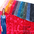 Cheap custom dress textiles spandex ice ks velvet fabrics dress tecido veludo velour shiny fabric